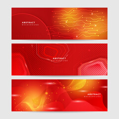 Website header or banner design with abstract geometric background and connecting dots and lines. Global network connection. Digital technology with plexus background and space for your text.