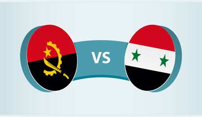Angola versus Syria, team sports competition concept.