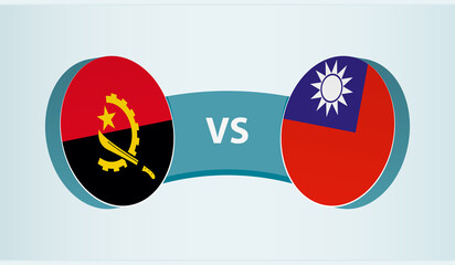 Angola versus Taiwan, team sports competition concept.