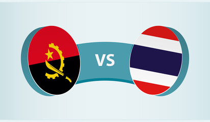 Angola versus Thailand, team sports competition concept.