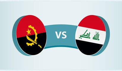 Angola versus Iraq, team sports competition concept.