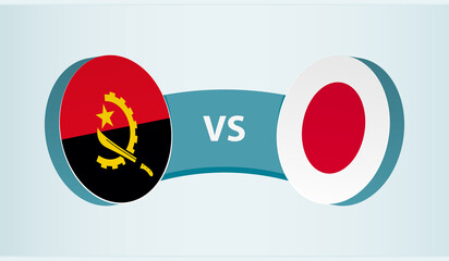 Angola versus Japan, team sports competition concept.