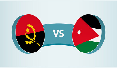 Angola versus Jordan, team sports competition concept.