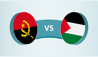 Angola versus Palestine, team sports competition concept.