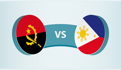 Angola versus Philippines, team sports competition concept.