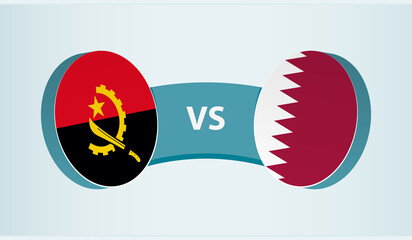 Angola versus Qatar, team sports competition concept.
