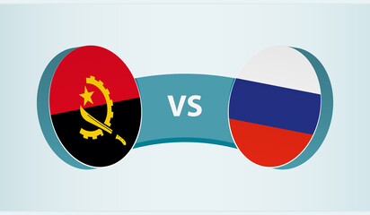 Angola versus Russia, team sports competition concept.