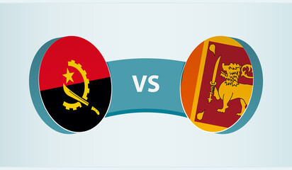 Angola versus Sri Lanka, team sports competition concept.