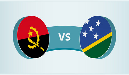 Angola versus Solomon Islands, team sports competition concept.