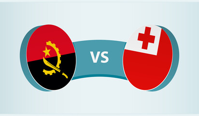 Angola versus Tonga, team sports competition concept.