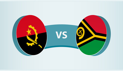 Angola versus Vanuatu, team sports competition concept.
