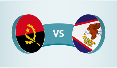 Angola versus American Samoa, team sports competition concept.