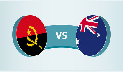 Angola versus Australia, team sports competition concept.