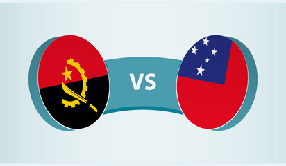 Angola versus Samoa, team sports competition concept.