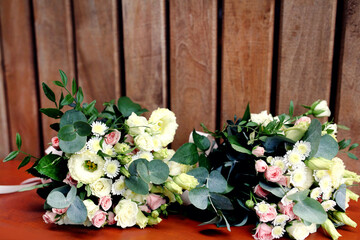 Fototapeta na wymiar Wedding bouquet. Bride's flowers