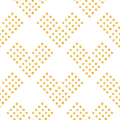 Watercolor seamless pattern in retro style. Dots and circles. Vintage geometric design, 60s, 70s style. Abstract forms and repeats.