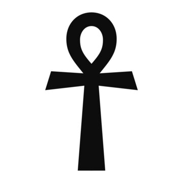 Ankh or key of life Egyptian hieroglyphic symbol isolated vector illustration sign - High quality pixel perfect religion related logo 