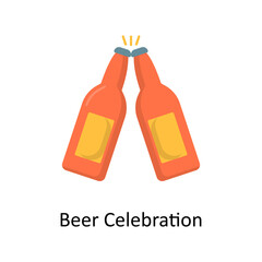 Beer Celebration vector flat icon for web isolated on white background EPS 10 file