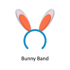 Fototapeta premium Bunny Band vector flat icon for web isolated on white background EPS 10 file