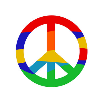 peace sign vector with modern design
