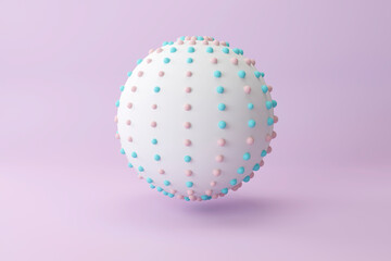 Fototapeta na wymiar Three dimensional render of white connected spheres. 3d render