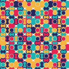 Colored mosaic shapes for decoration. Multicolored positive and colorful. Decor decoration for surfaces and print. Decor decoration for surfaces, pillows, cups, notebooks.