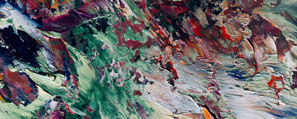 Color texture. Hand drawn oil painting on canvas. Abstract art background. Modern, contemporary art. Colorful canvas. Wall decor background	