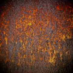 old brown background rusty metal texture corrossion steel and black vignette