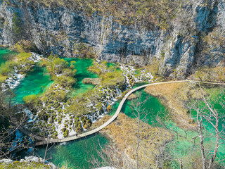 Waterfalls in National Park Plitvice Lakes, Croatia