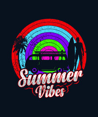 Summer Vibes T-Shirt Design Graphic