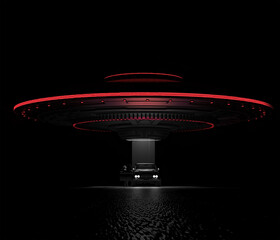 UFO hovering over a pickup truck whilst its driver looks up at it © GARETH