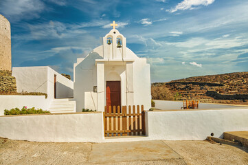 Village church in Ano Meria of Folegandros