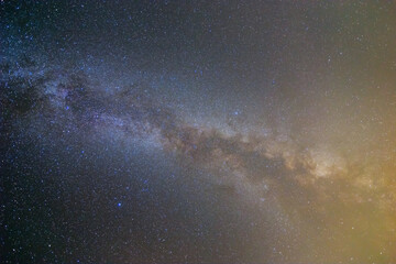 closeup milky way on night starry sky background