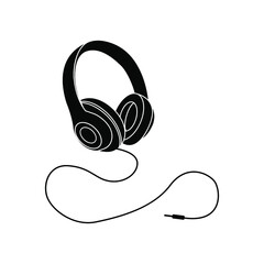 Headphones icon vector. music illustration sign. DJ symbol or logo.