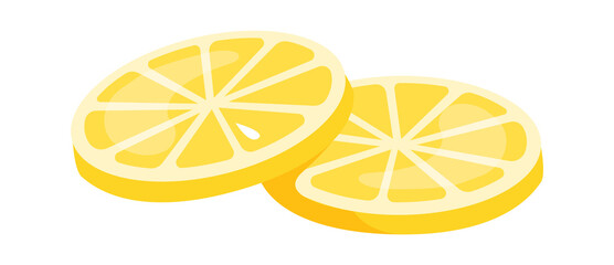 Lemon slices icon. Vector illustration