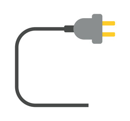 Electrical cable with socket. Vector illustration