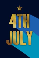 The set backdrop is the Independence Day of the USA. July 4th is the country's holiday. Days off on July 4th. Vector illustration of America's Independence Day.