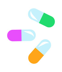 Medical pills icon. Vector illustration