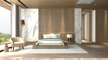 modern bedroom  residential 