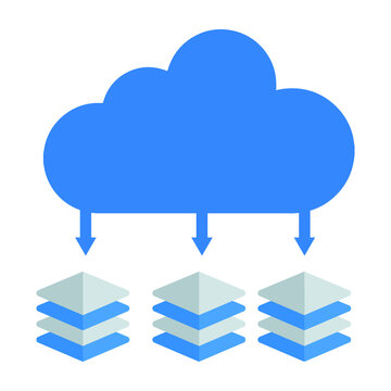 Scalability, Server, Cloud Computing Icon