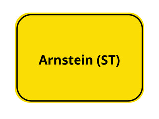 Ortseingangsschild - orange / gelb - Arnstein ST