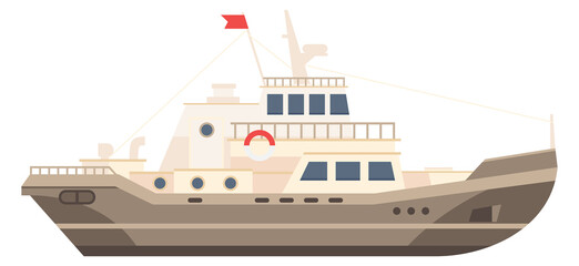 Naklejka premium Navy transport. Modern ship icon. Maritime symbol