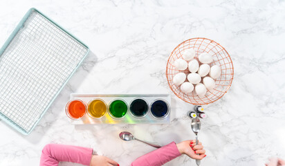 Easter egg coloring