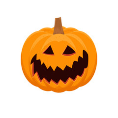halloween pumpkin isolated on white