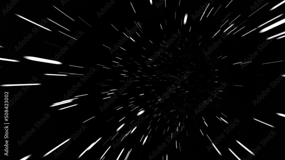 Poster tunnel through the stars. computer generated 3d render