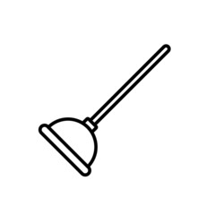 Naklejka premium Plunger line icon