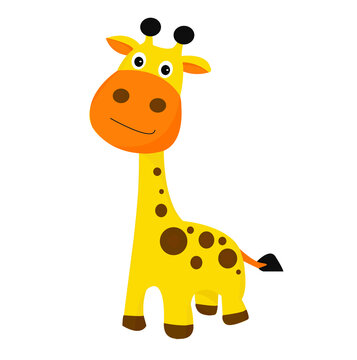 Vector image of a giraffe, herbivore, animal, design, art, symbol, logo, Illustrator, on white background