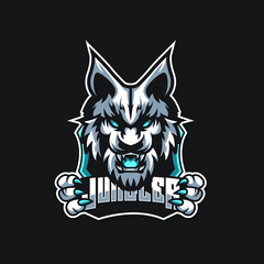 wolf vector mascot logo design.