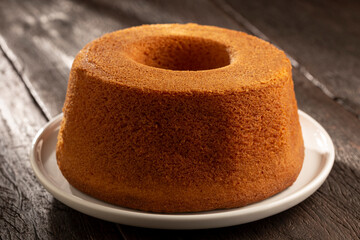 Delicious cornmeal cake, traditional Brazilian cake.