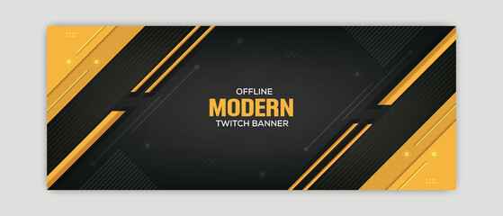 Modern and creative twitch banner design template